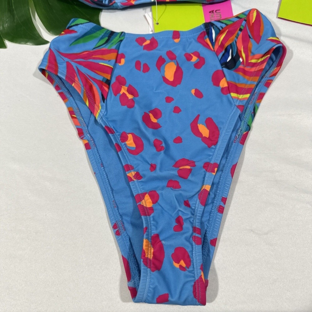 NWT  Tabitha Brown x‎ Target [ XXS ] Tropical/Leopard Bikini Top + Bottom #5413 - Picture 6 of 15